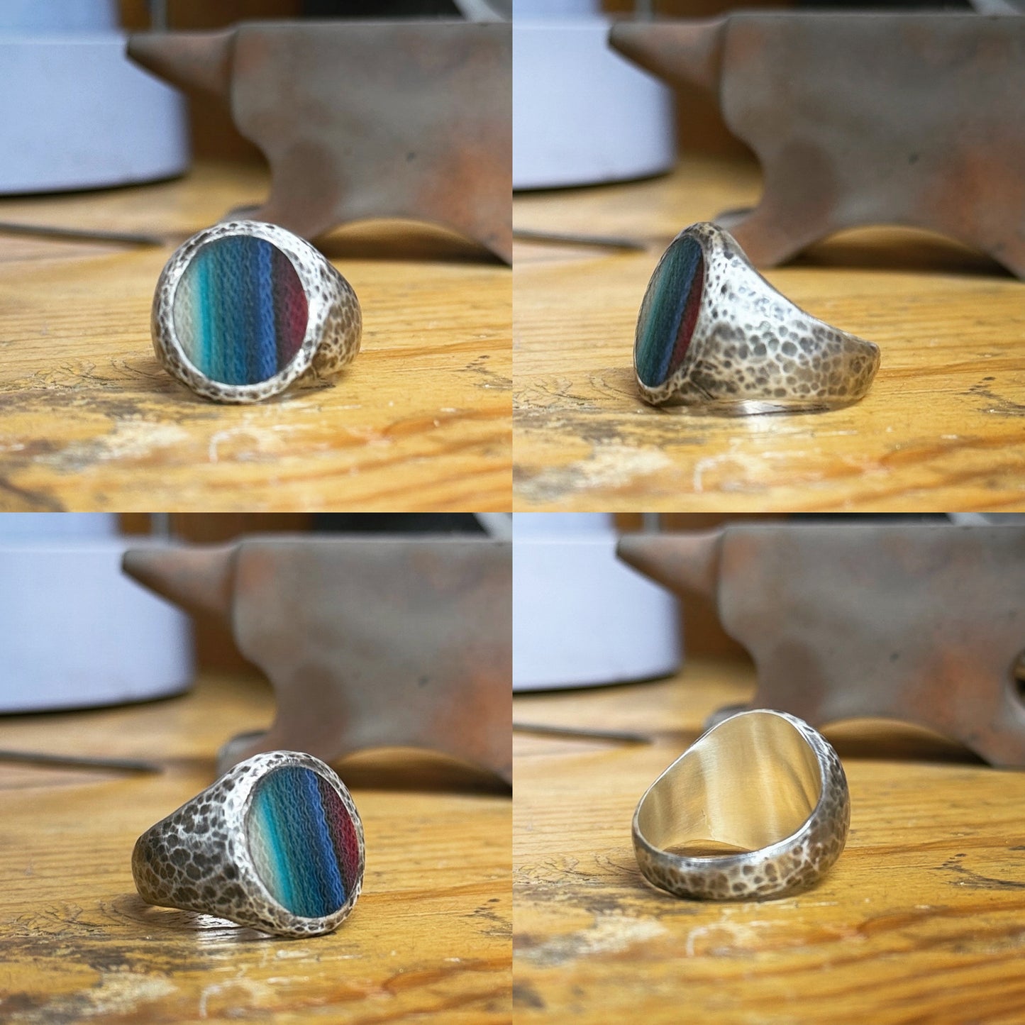⚡️Mexican blanket signet ring⚡️